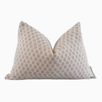 Adeola Hand Block Linen Pillow Cover