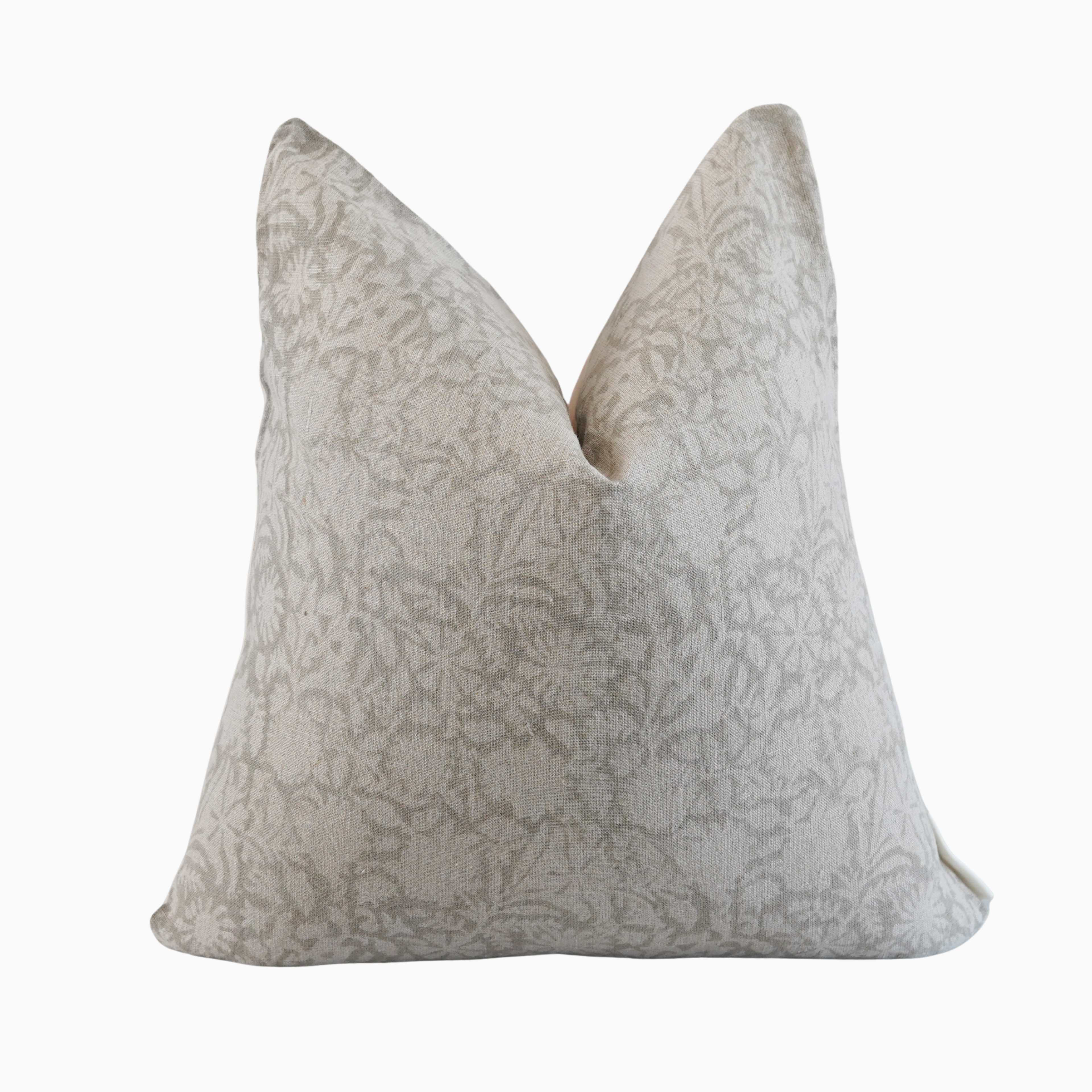 Abiola Hand Block Linen Pillow Cover