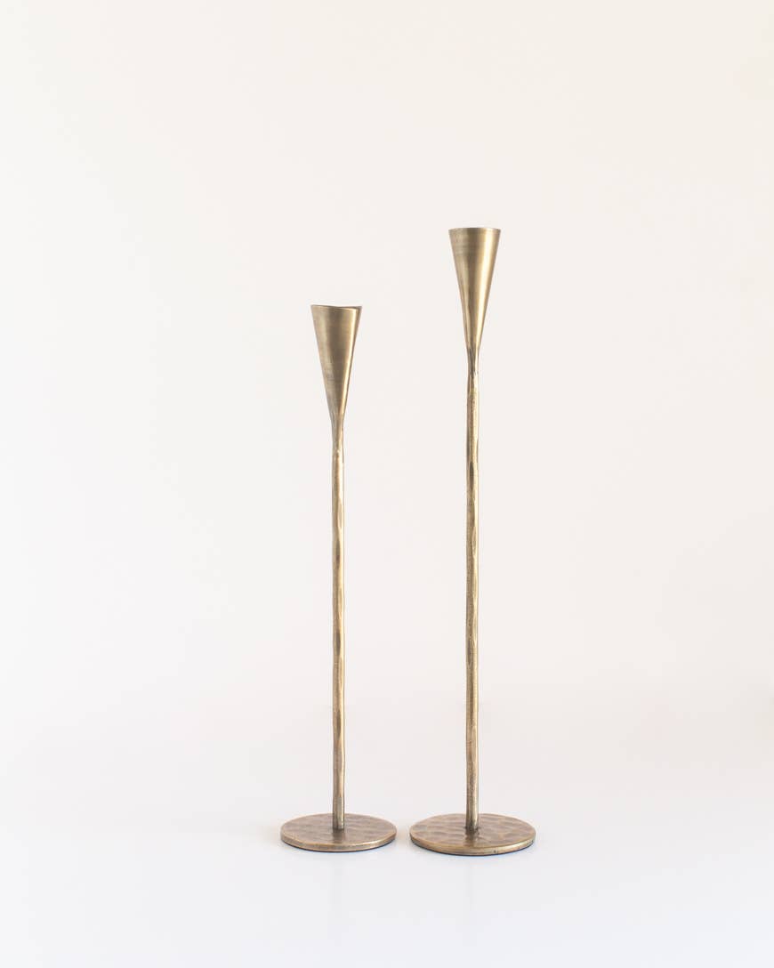 Phoenix Hand-Forged Iron Candle Stands | Set of 2