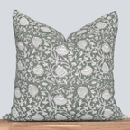 Sabine Floral Block Printed Pillow Cover