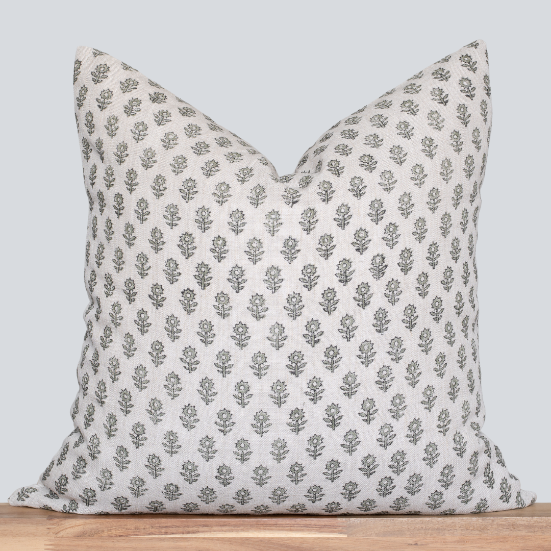 Mori Block Printed Pillow Cover