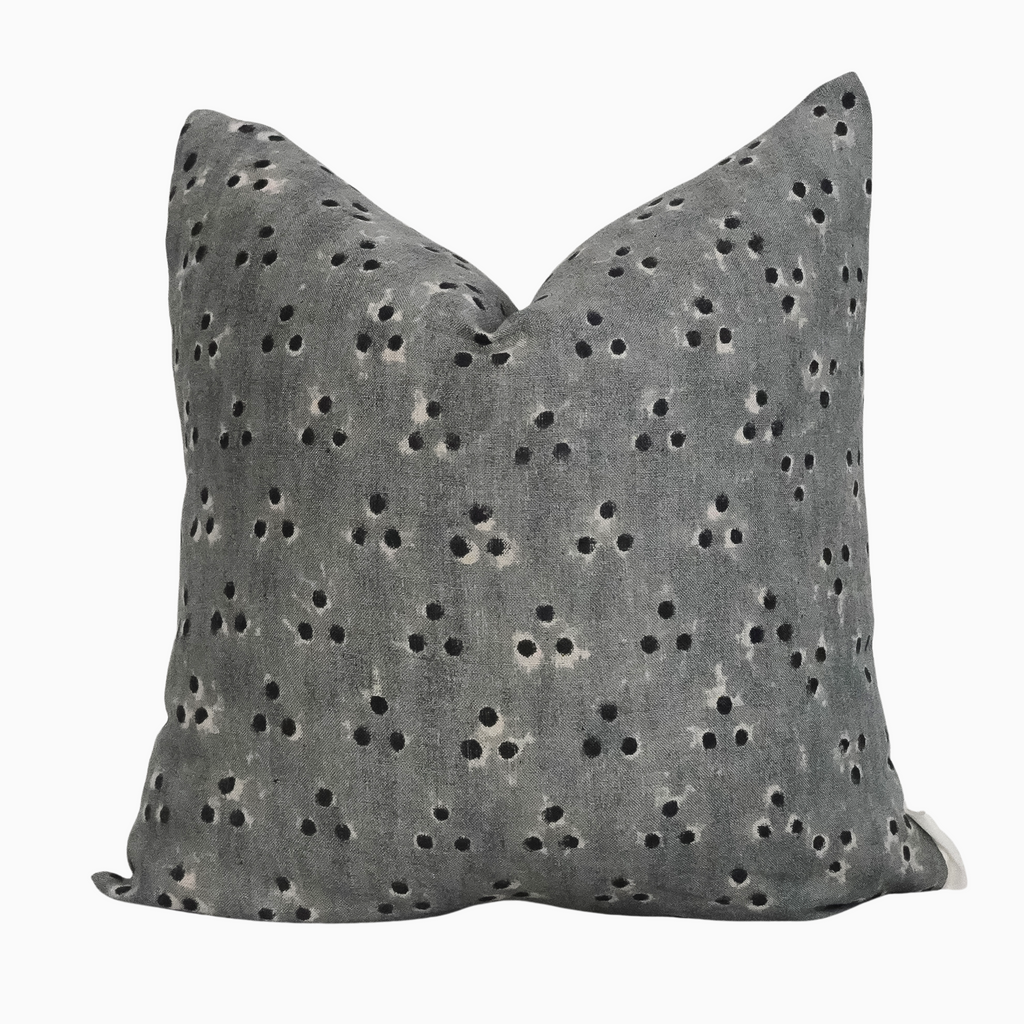 Bayode Hand Block Linen Pillow Cover