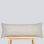 Mori Floral Block Printed Lumbar Pillow Cover