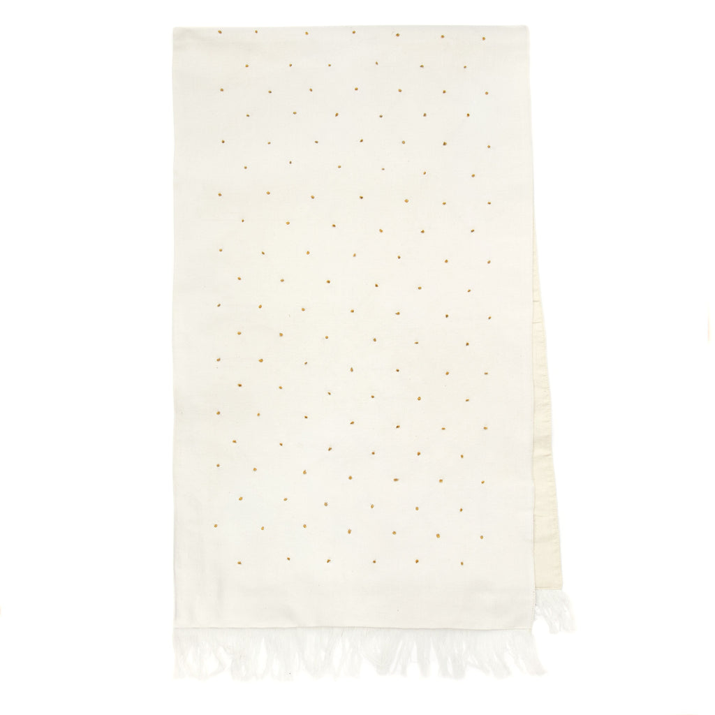 Embroidered Dot Table Runner