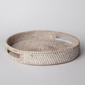Round Rattan Tray