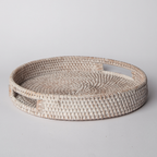 Round Rattan Tray