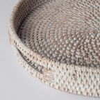 Round Rattan Tray