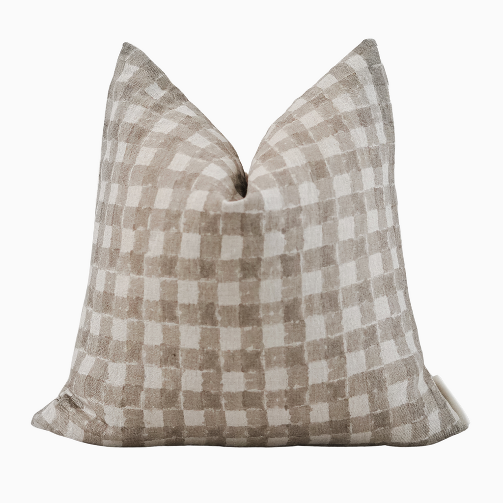 Emiola Hand Block Linen Pillow Cover