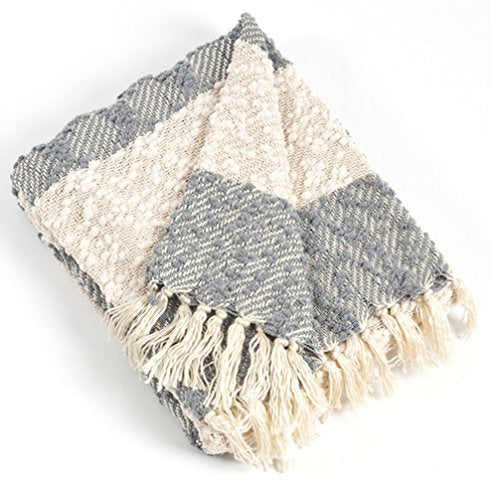 Nubby Design Striped Throw