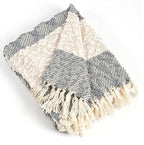 Nubby Design Striped Throw