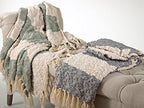 Nubby Design Striped Throw