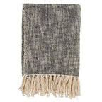 Black Tassel 100% Cotton Throw