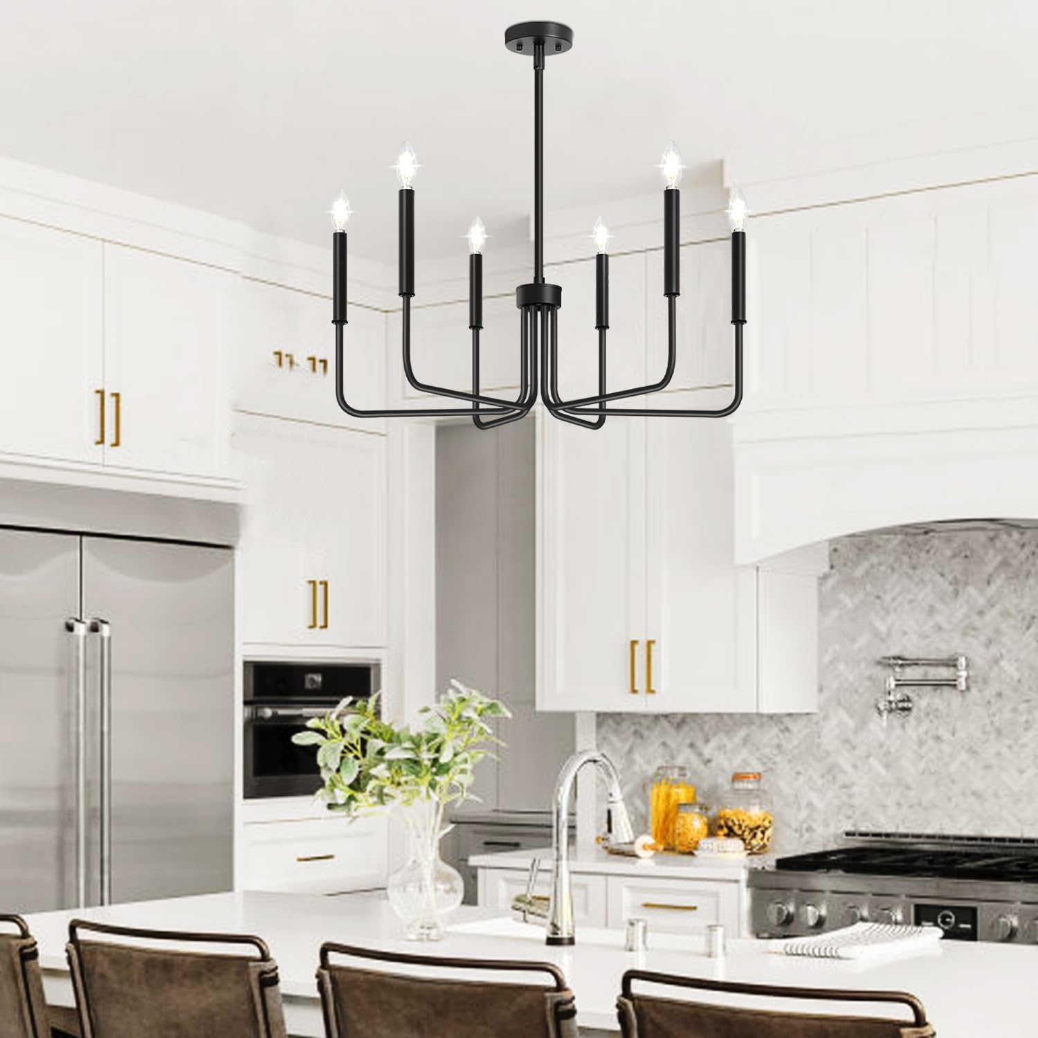 Farmhouse Hanging Candle Chandelier