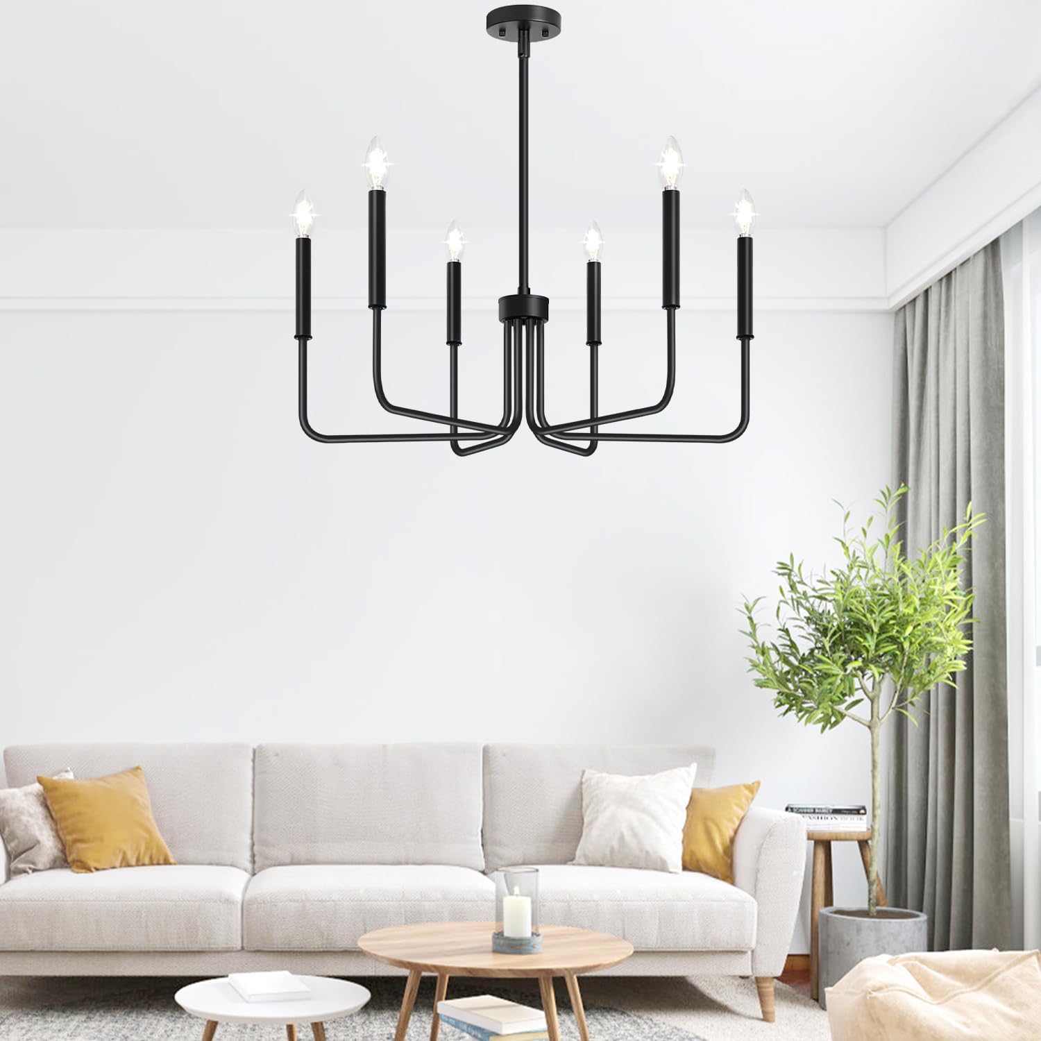 Farmhouse Hanging Candle Chandelier