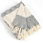 Nubby Design Striped Throw