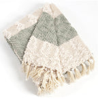 Nubby Design Striped Throw