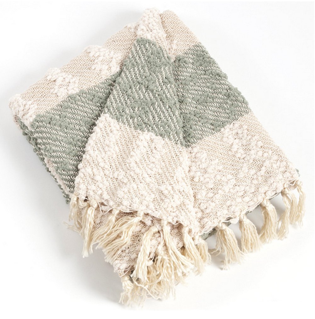 Nubby Design Striped Throw