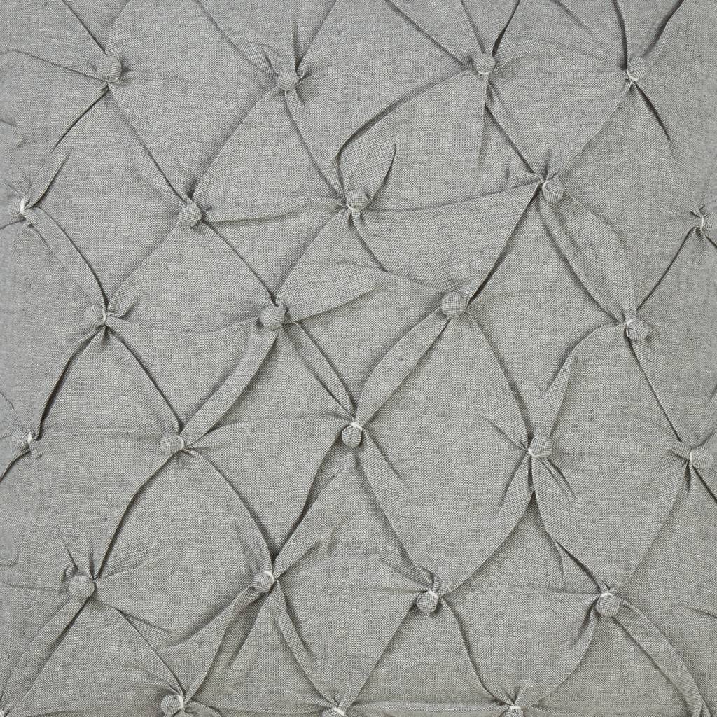 Pintuck Diamond Design Cotton Down Filled Decorative Throw Pillow 18" W x 18"