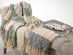 Nubby Design Striped Throw