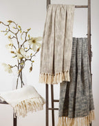 Black Tassel 100% Cotton Throw