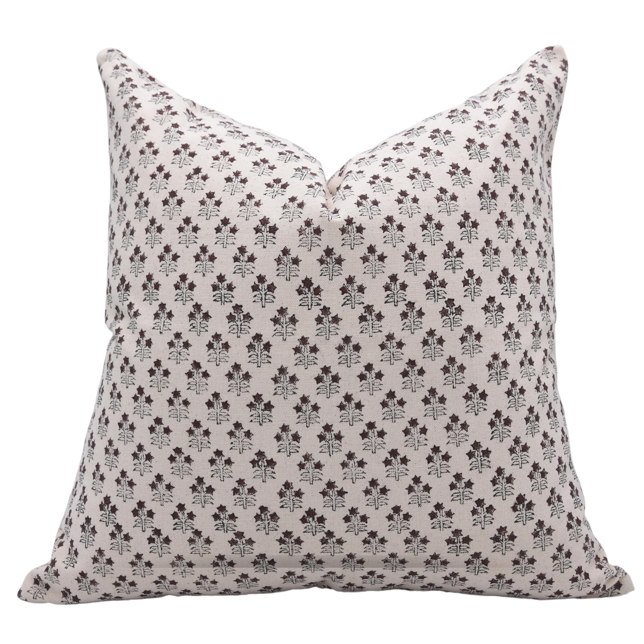Block Print Duck Canvas 22x22 Pillow Cover