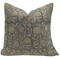 Clearance MRI Block Print Linen Blend Cushion Cover 16x16