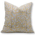 Block Print Thick Cotton White 18x18 Pillow Cover