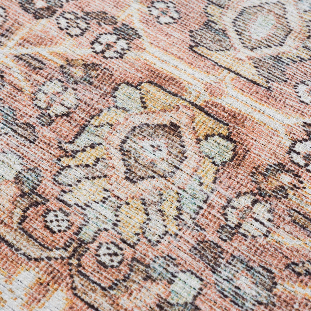 Flat Pile Urpi Red Washable Rug - Clearance