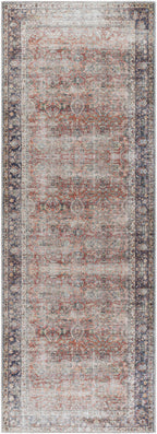 Rust Anahawan Distressed Washable Area Rug