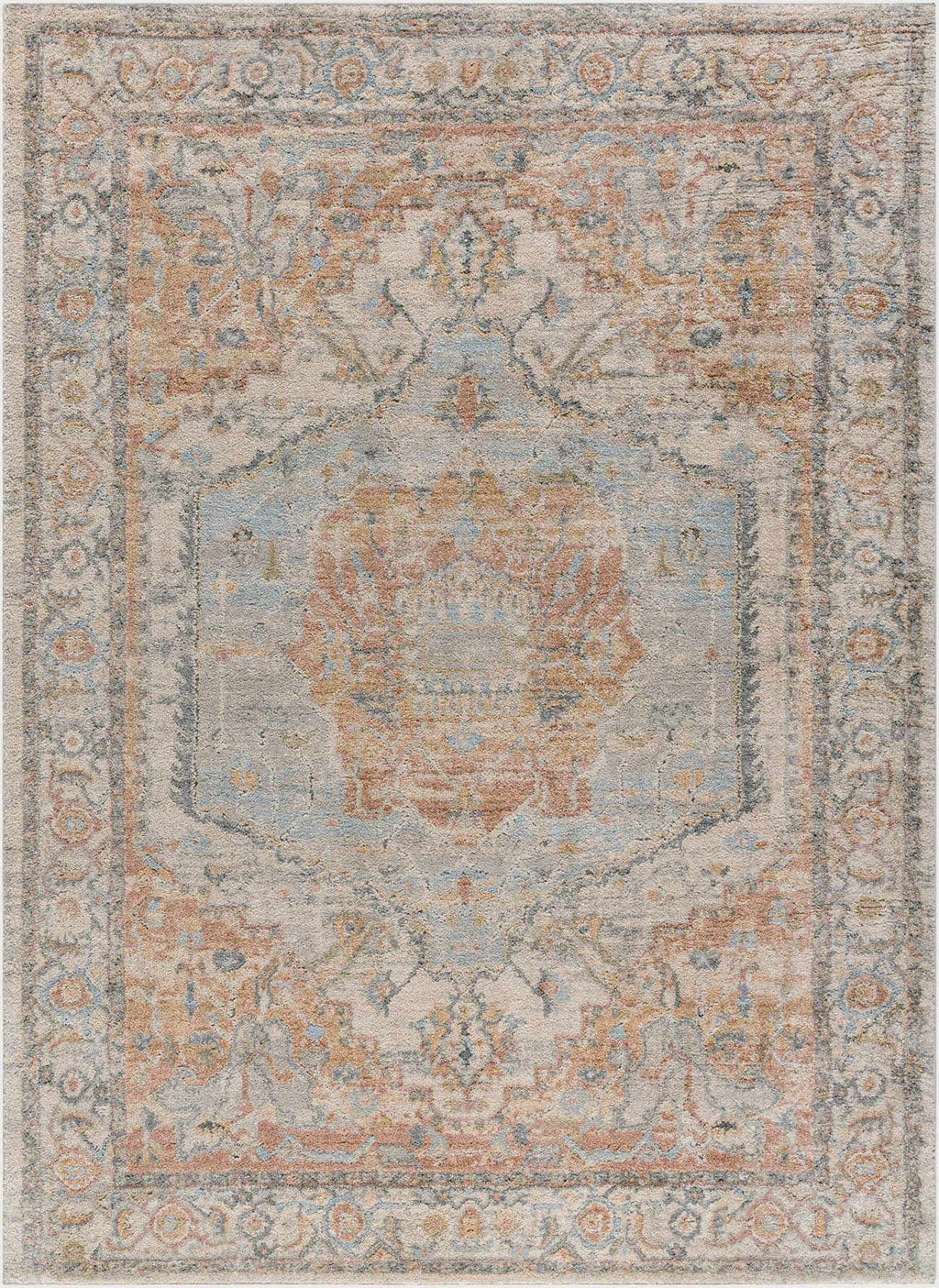 Vaeda Blue & Beige Luxe Rug