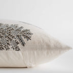 Vanya Floral Block Printed Pillow Cover | Blue, Green