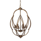 Antique Bronze Iron Chandelier with Gold Finish