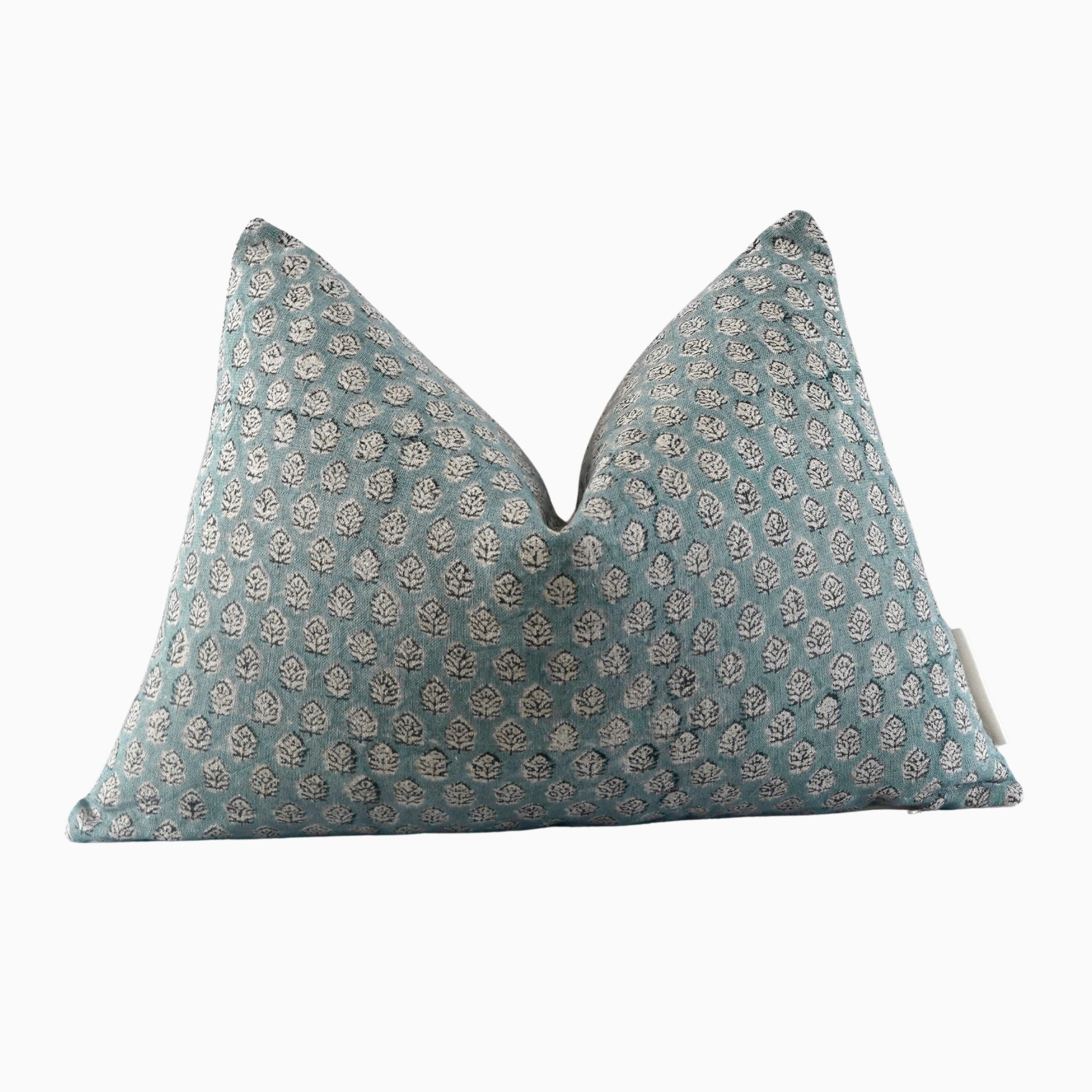 Itoro Indian Hand Block Linen Lumbar Pillow cover