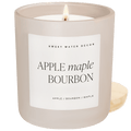 Apple Maple Bourbon Soy Candle - Tan Matte Jar - 15 oz