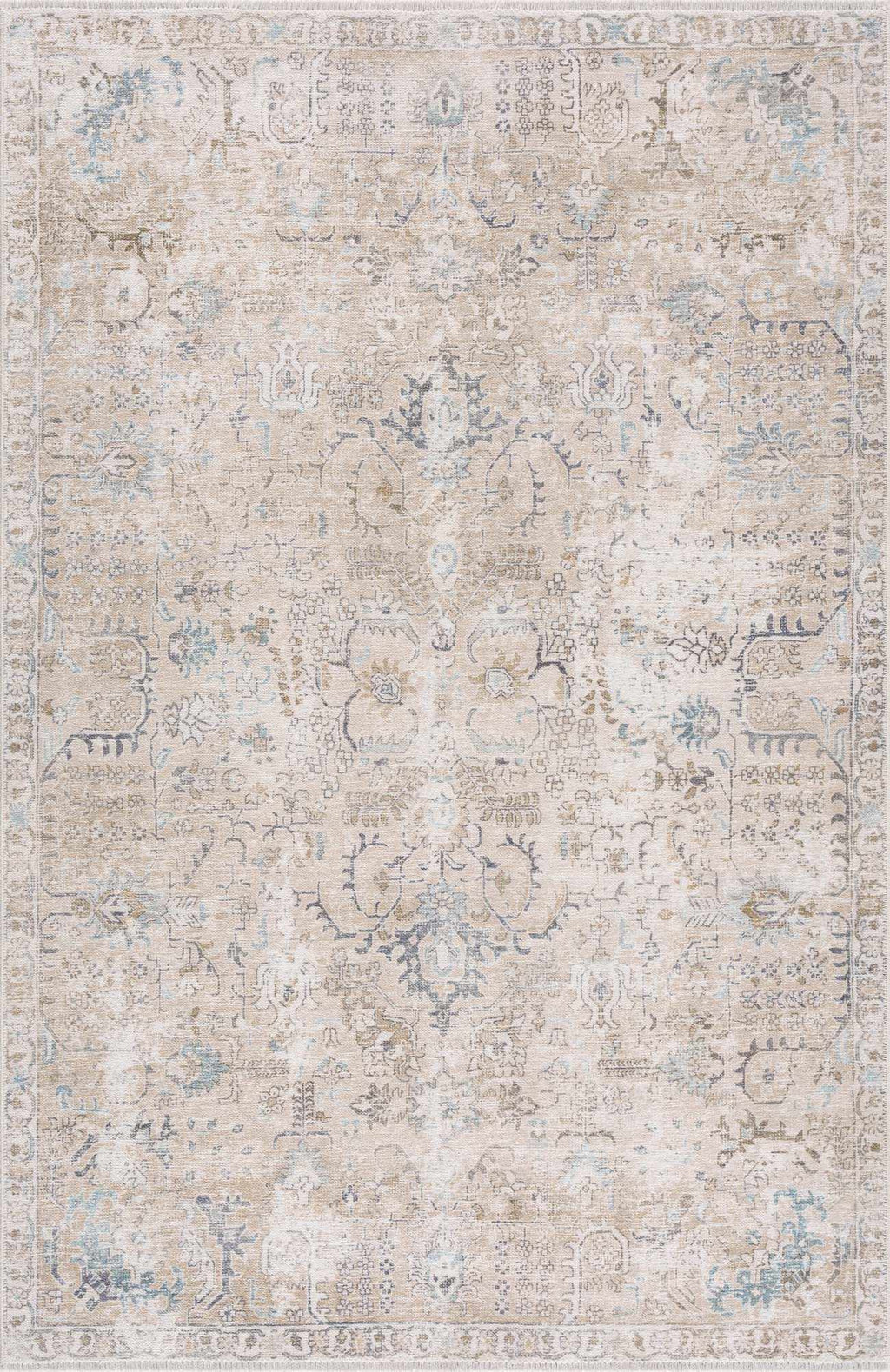 Beige Holi Washable Area Rug