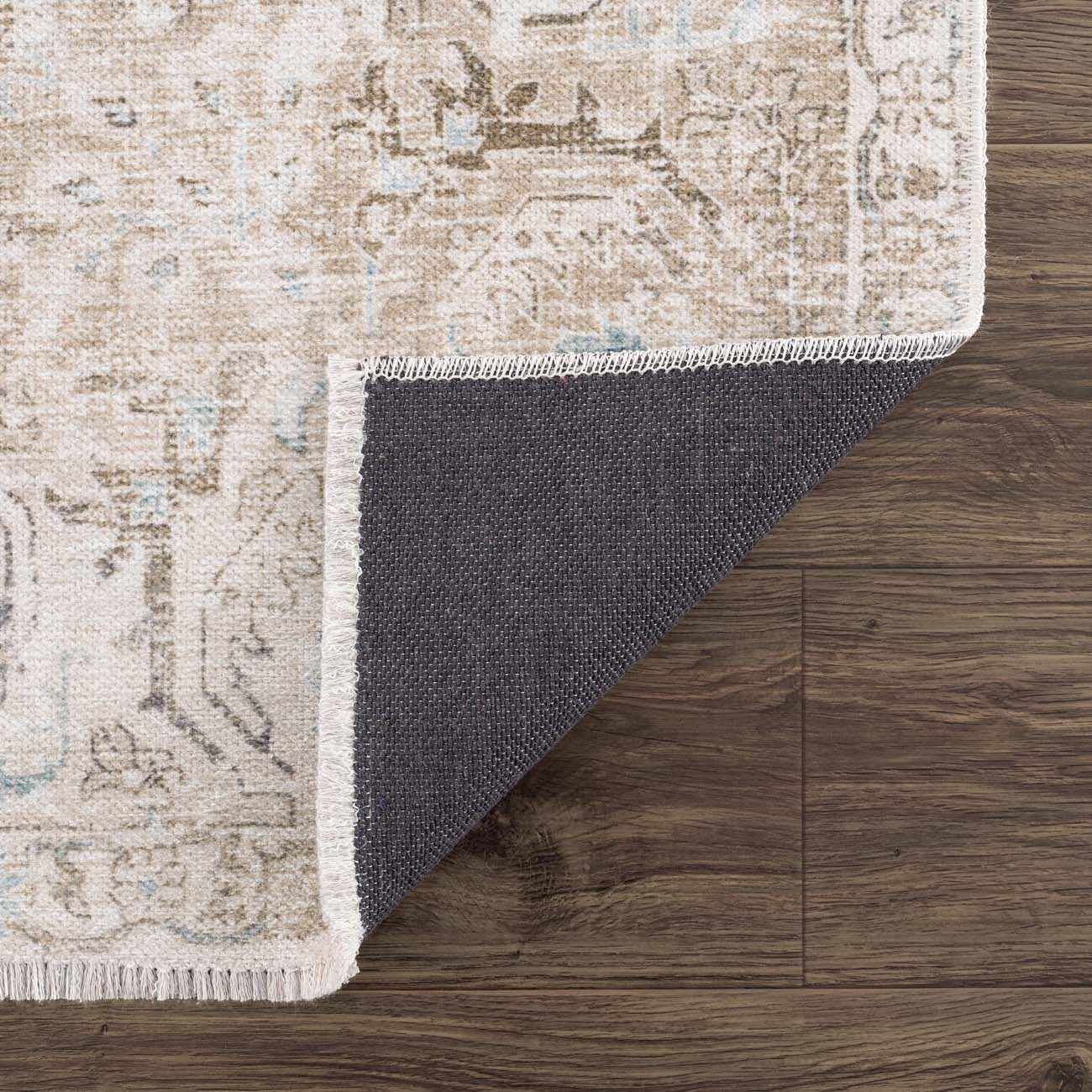 Beige Holi Washable Area Rug