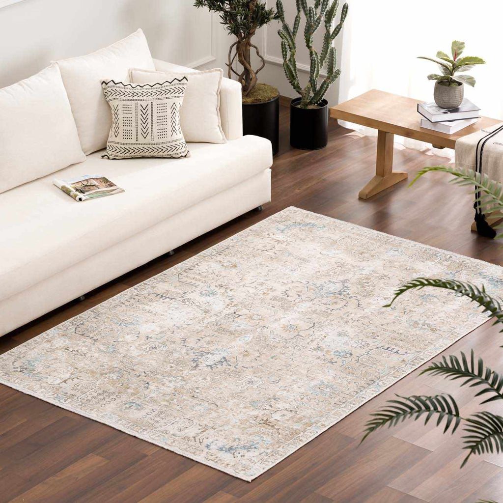 Beige Holi Washable Area Rug