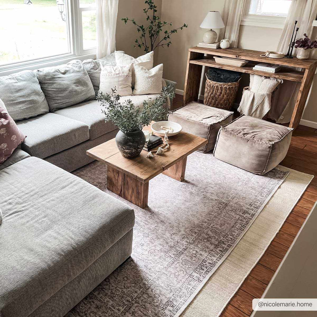 Cream Holi Washable Area Rug