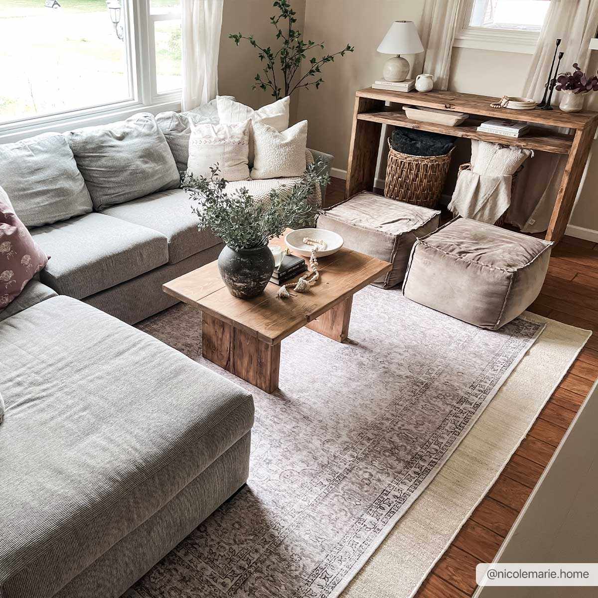 Cream Holi Washable Area Rug