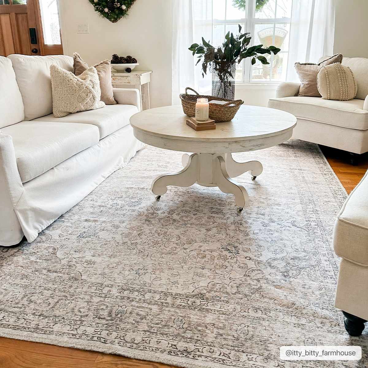 Cream Holi Washable Area Rug