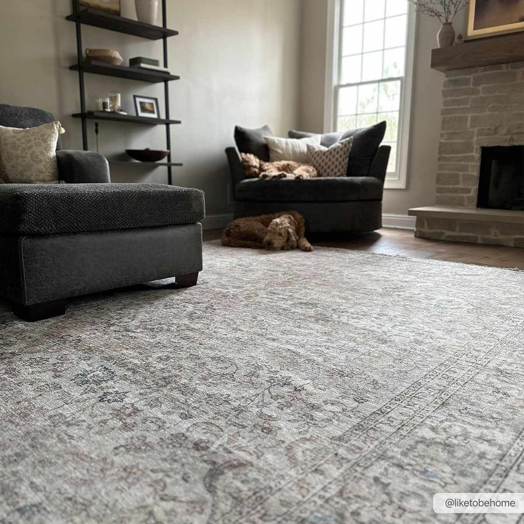 Cream Holi Washable Area Rug