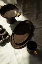 Handmade Oval Stoneware Serving Platter