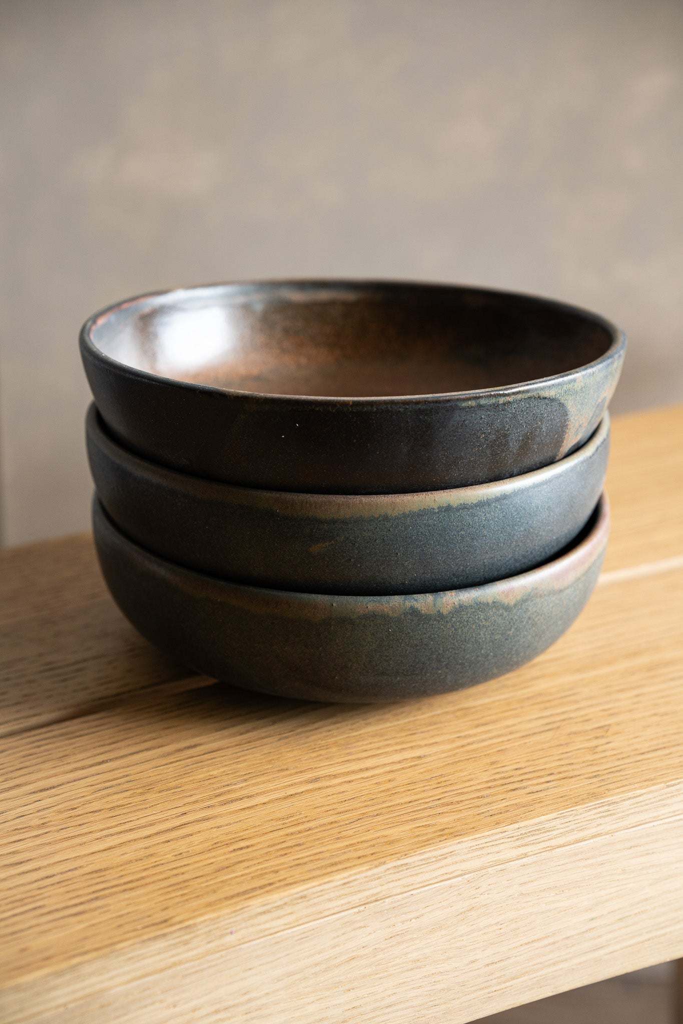 Rust Stoneware Pasta Bowl