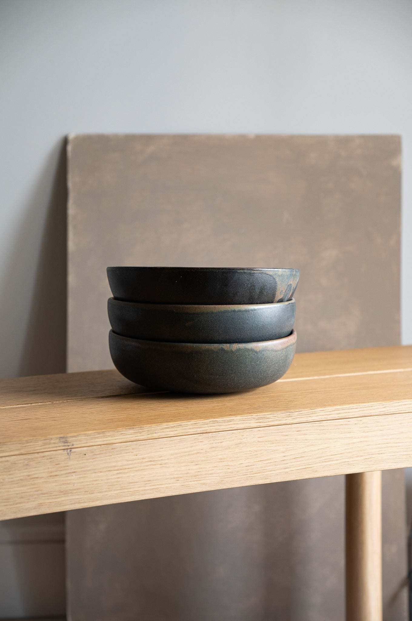 Rust Stoneware Pasta Bowl