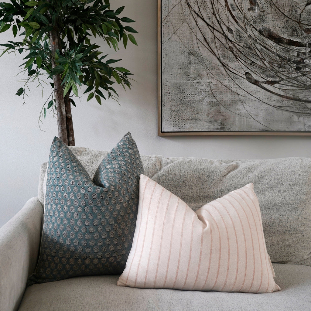 ONI Hand Block Linen Pillow Cover