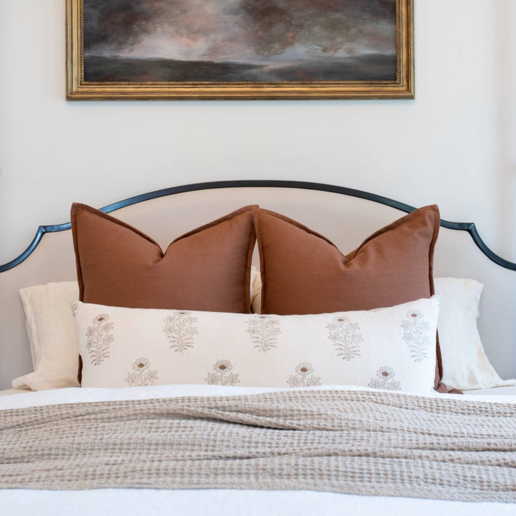 Rust Solid Color Pillow Cover