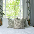 Sabine Floral Block Printed Pillow Cover