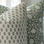 Sabine Floral Block Printed Pillow Cover