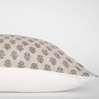 Mori Floral Block Printed Lumbar Pillow Cover