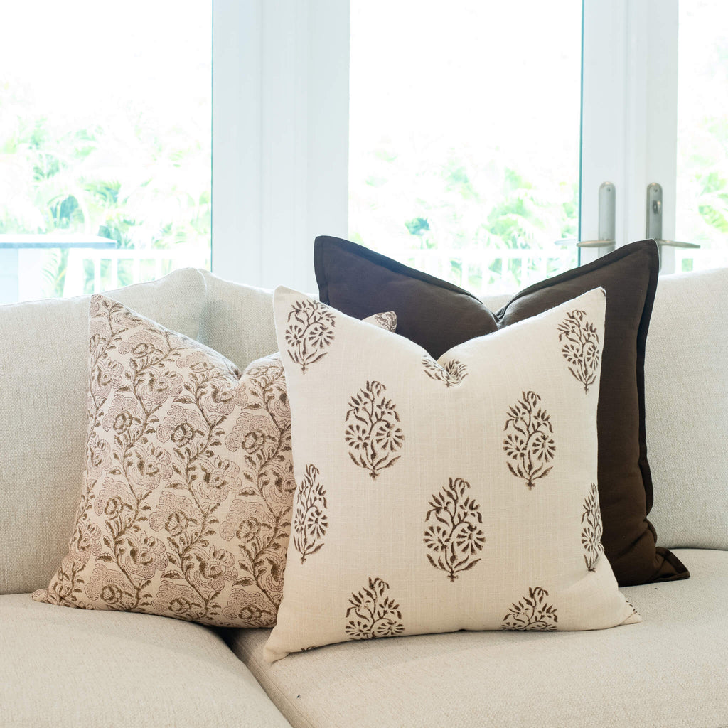 Solana Floral Block Printed Pillow Cover